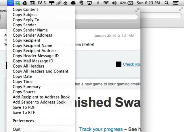 Mail Clips OS X