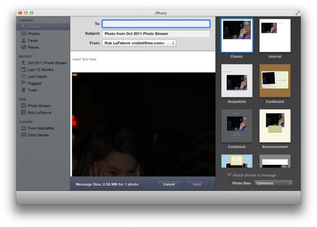 iPhoto Email