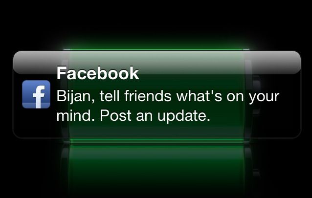 Facebook-status-notification