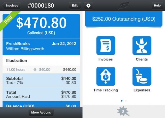 Screenshot of Freshbooks 2