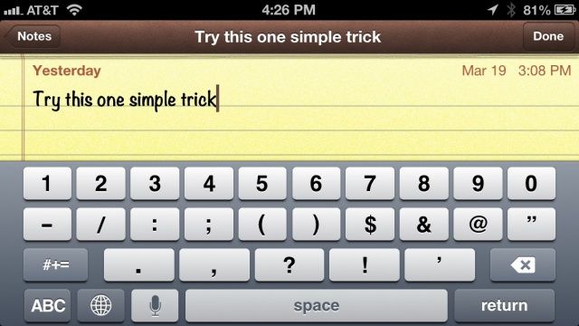 iOS Keyboard Slide