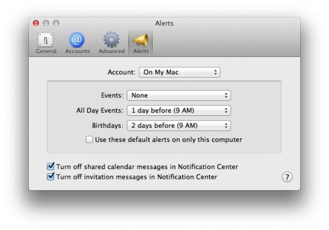 Calendar Alerts