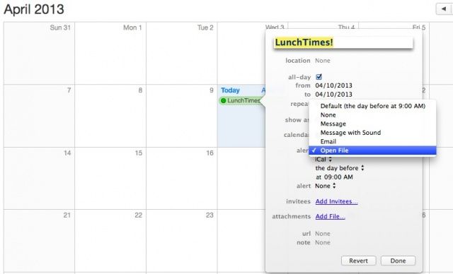 Schedule File Open