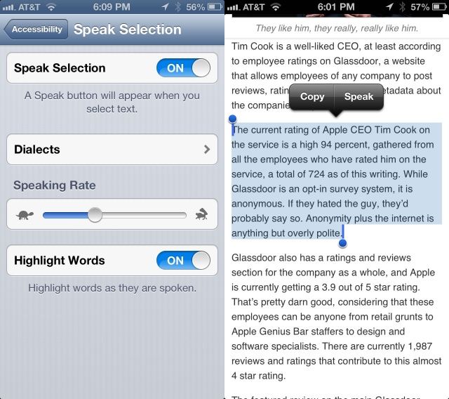 Speak Selection