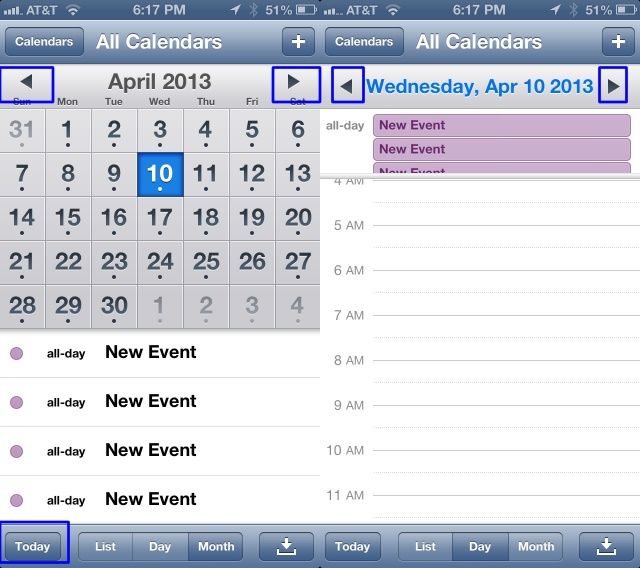 iOS Calendar