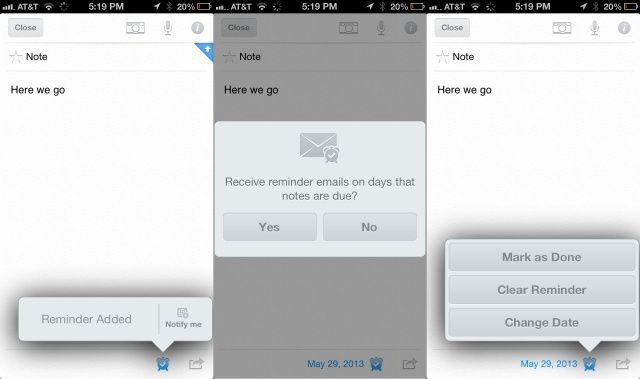 Evernote Reminders