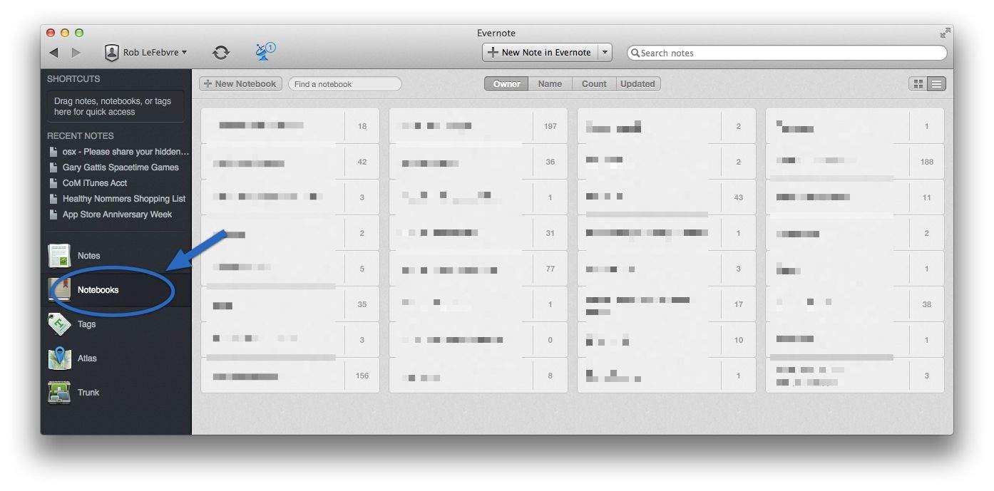 All Notes Evernote View