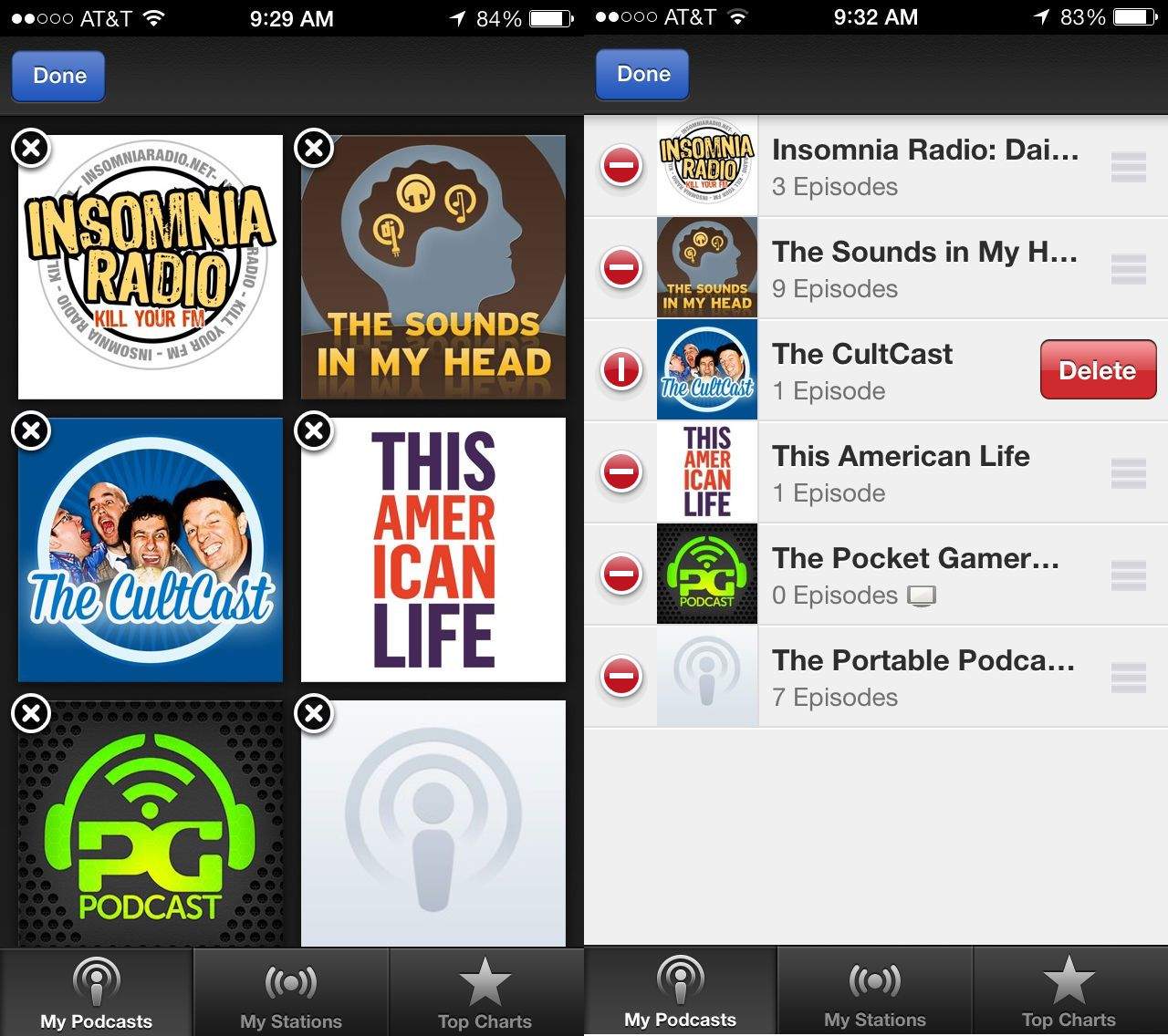 delete podcasts
