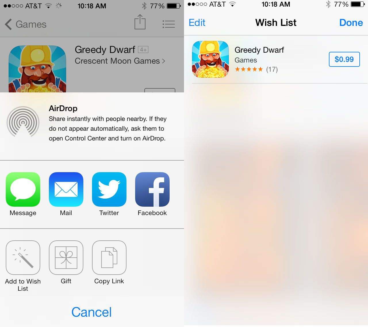 iOS 7 Wshlist Splash