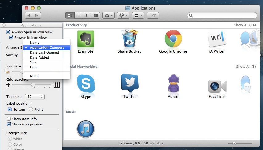 Application Type Arrange In Finder