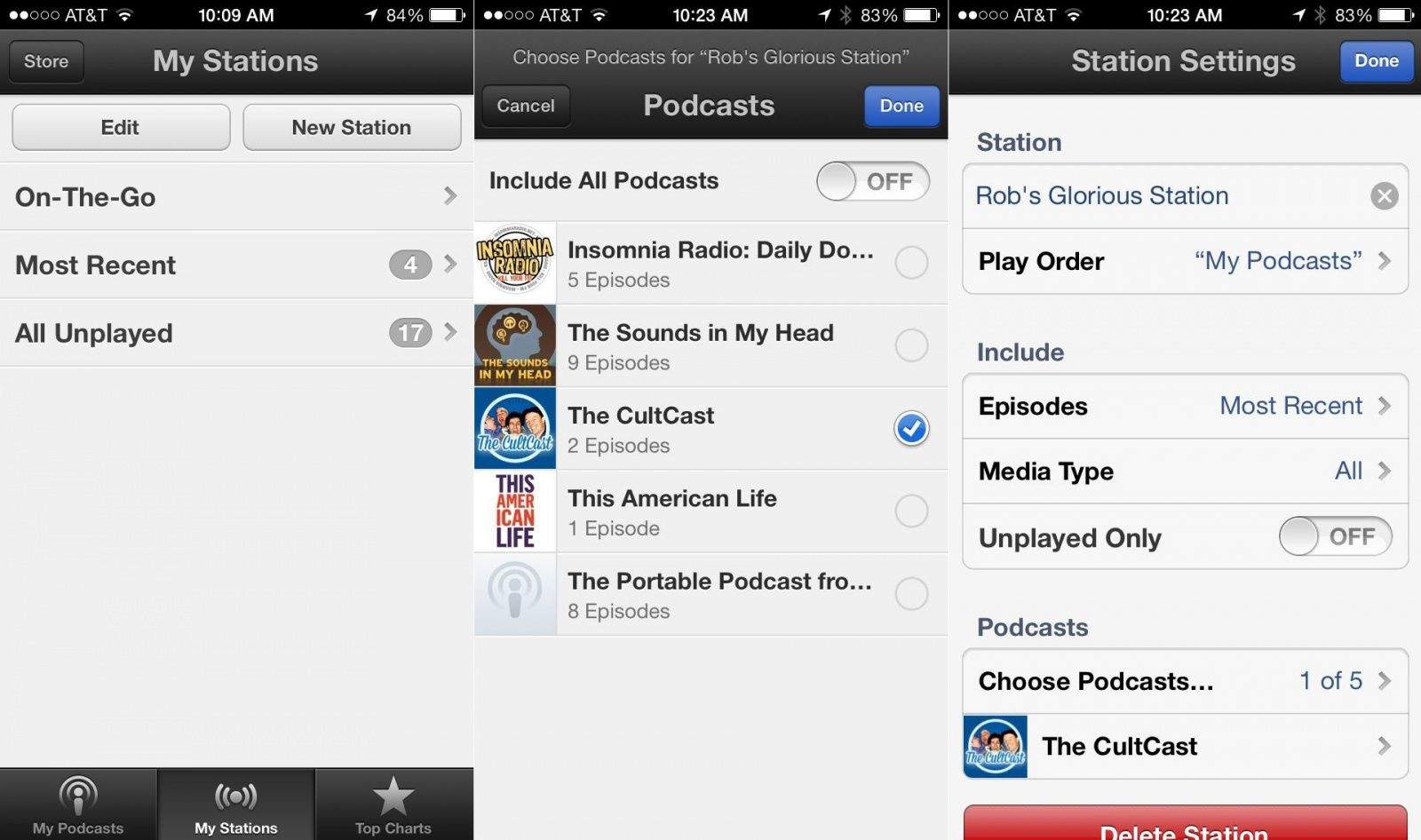 See me adding The CultCast? See?