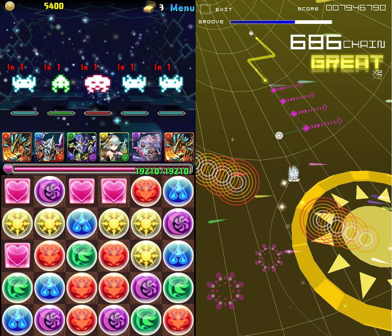 PuzzleDragons GrooveCoasterZero
