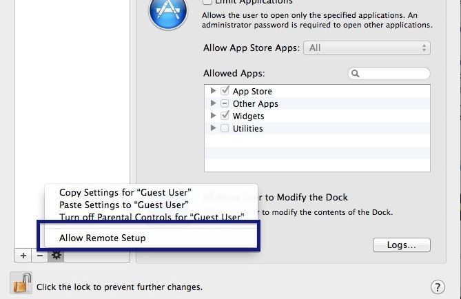 Remote Parental Controls