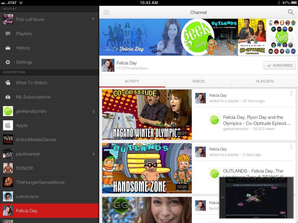 YouTube PIP
