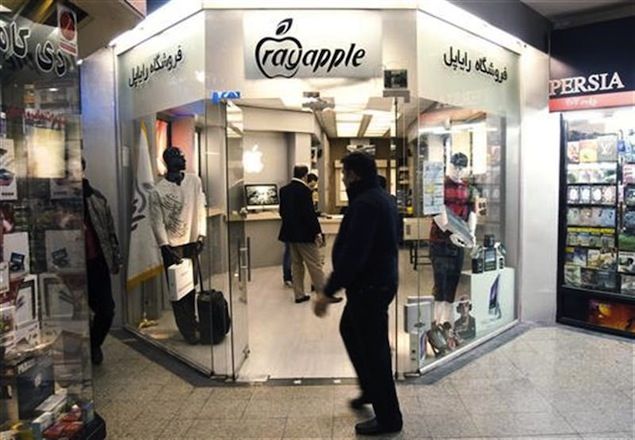 RadanMac is one of the many stores in the Iranian capital that unofficially sells Apple products openly.