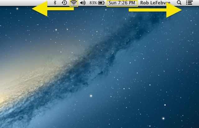 Menubar rearranging