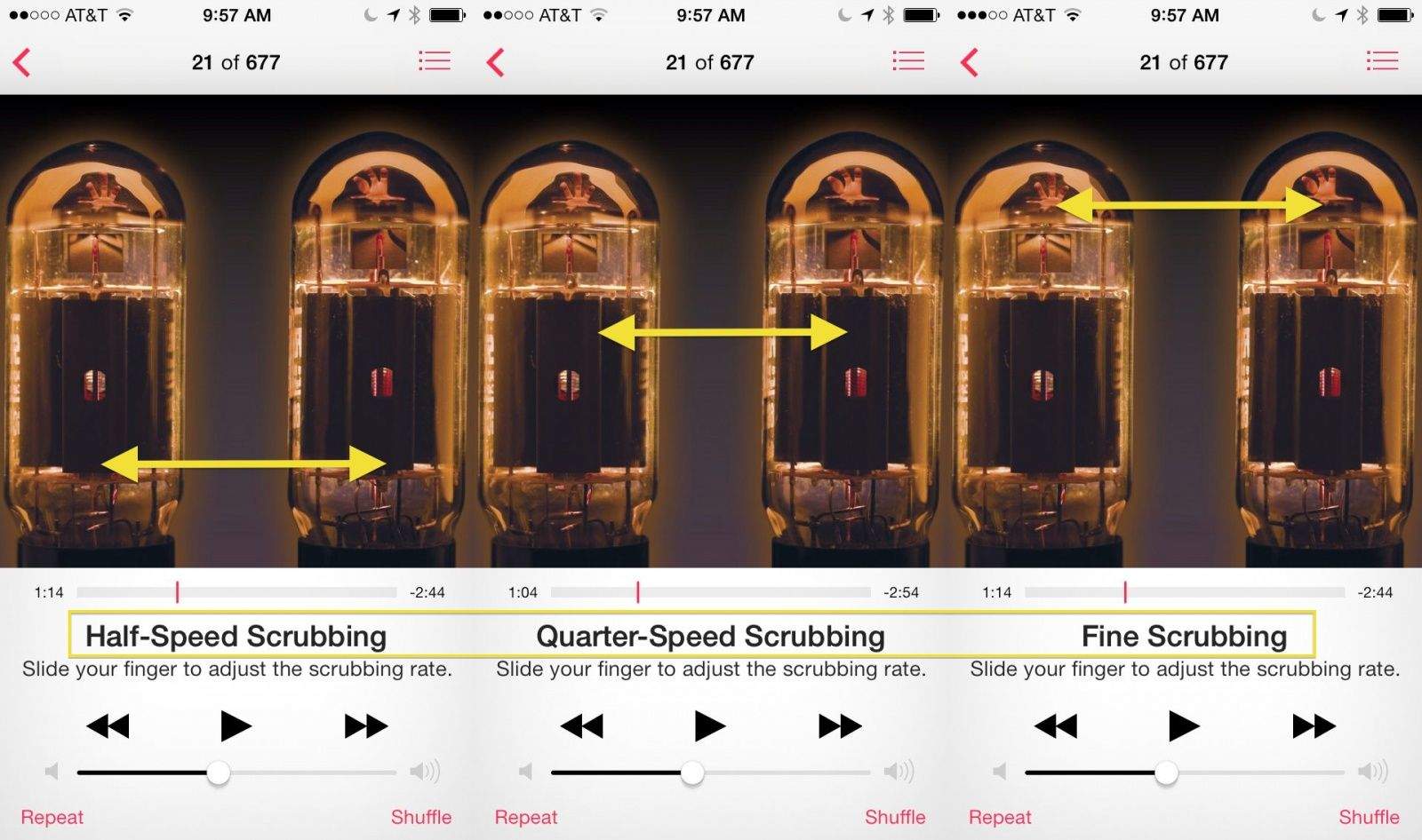 Music App Scrubbing