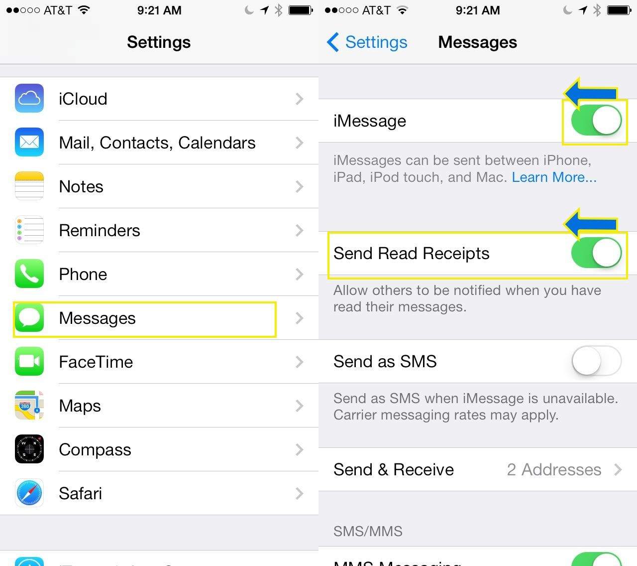 Read Receipts Fix
