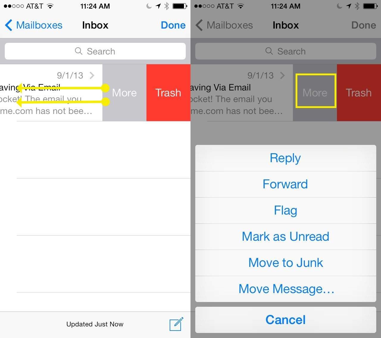 More Email Button