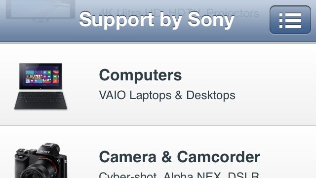 Support by Sony