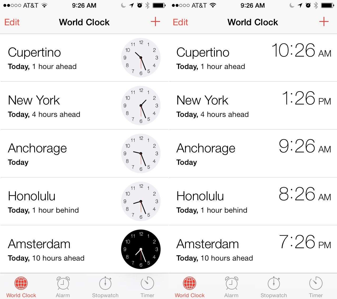 World Clock Style
