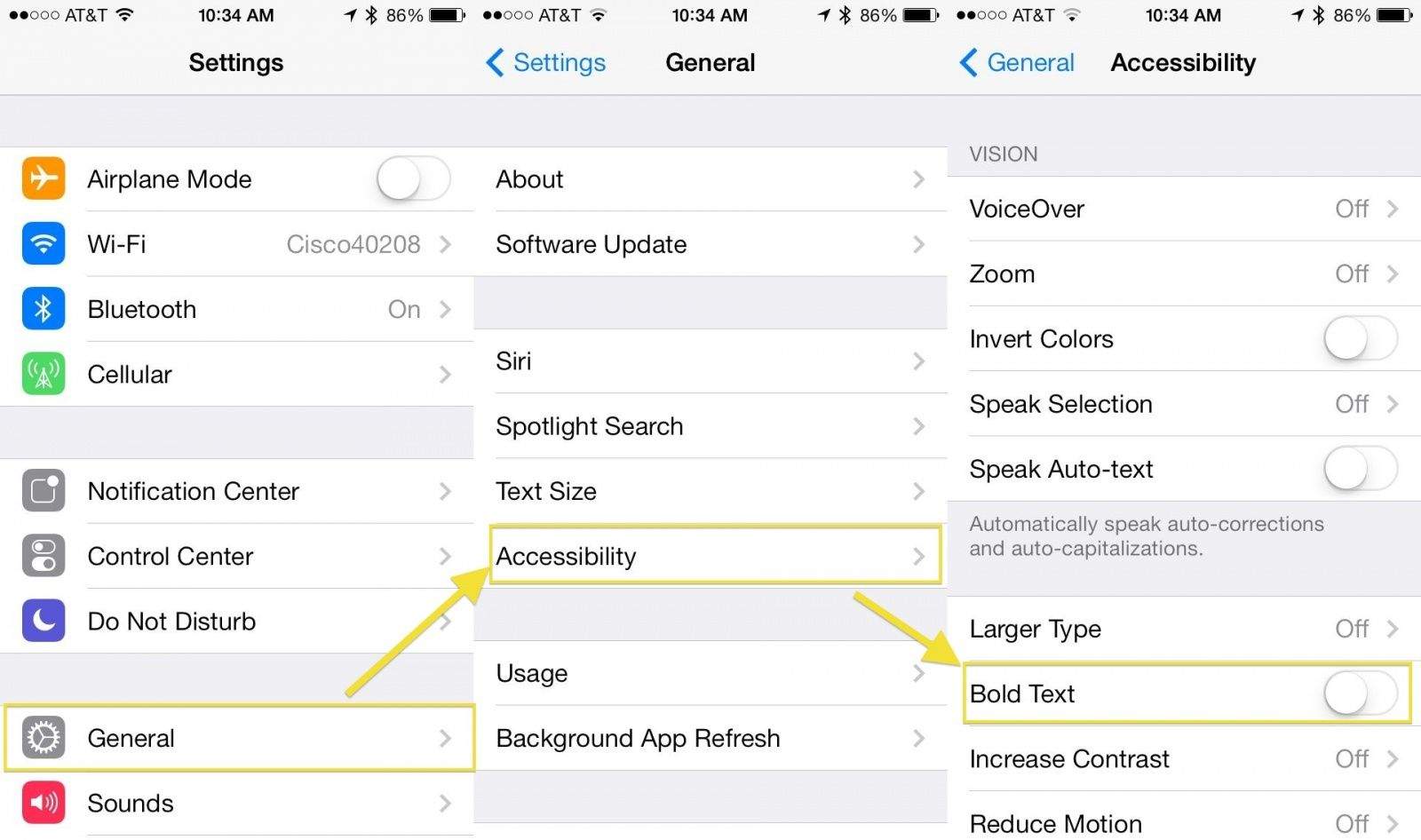 Bold Settings