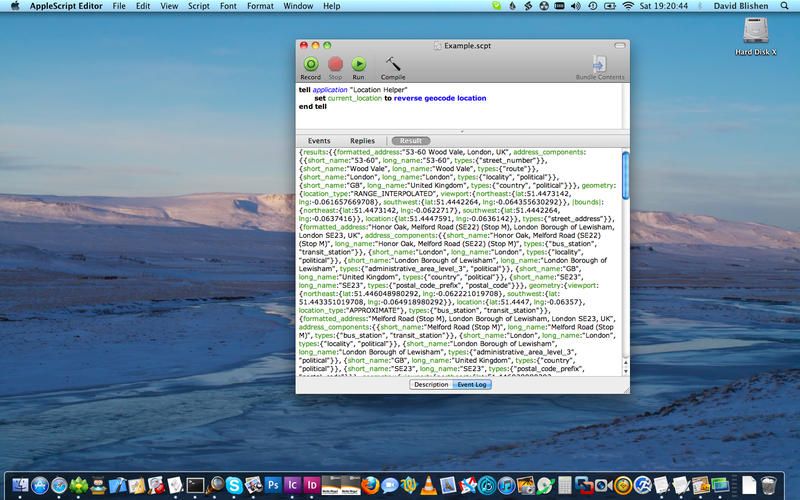 Core Location to AppleScript
