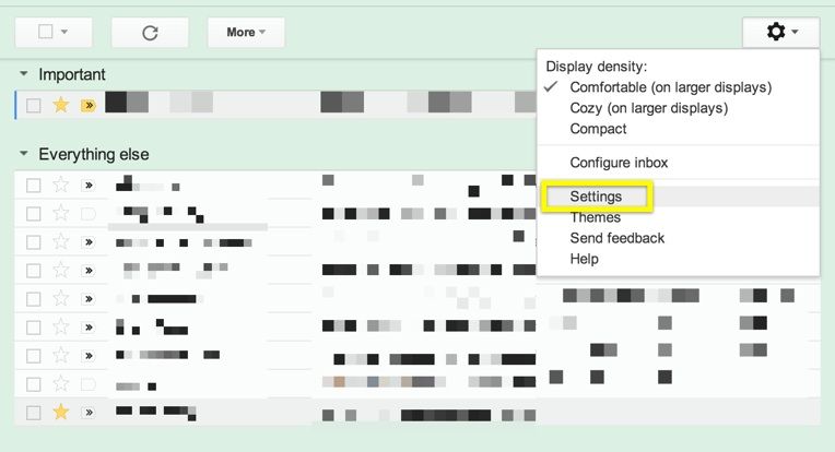 gmail settings