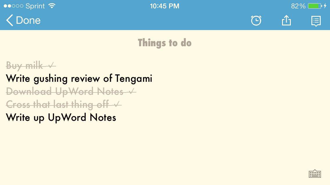 UpWord Notes