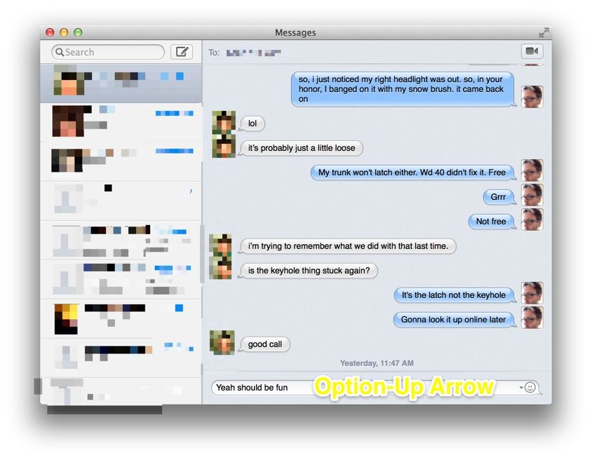 messages buffer