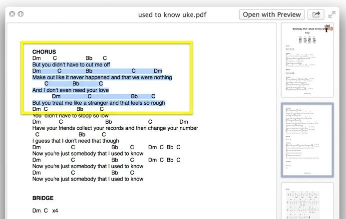 text selection