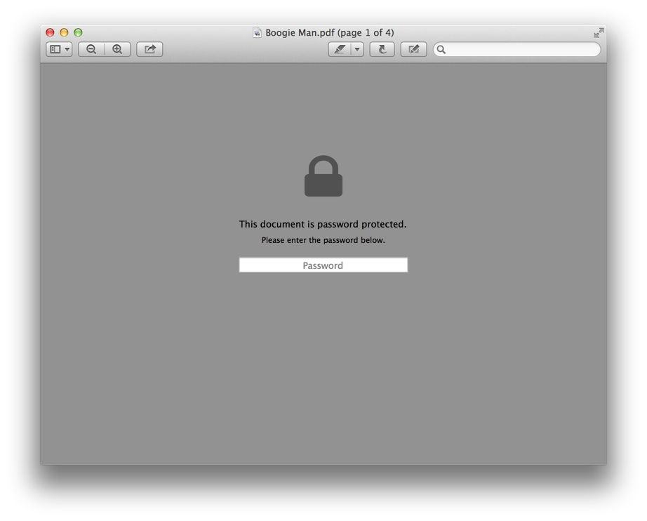 password protected