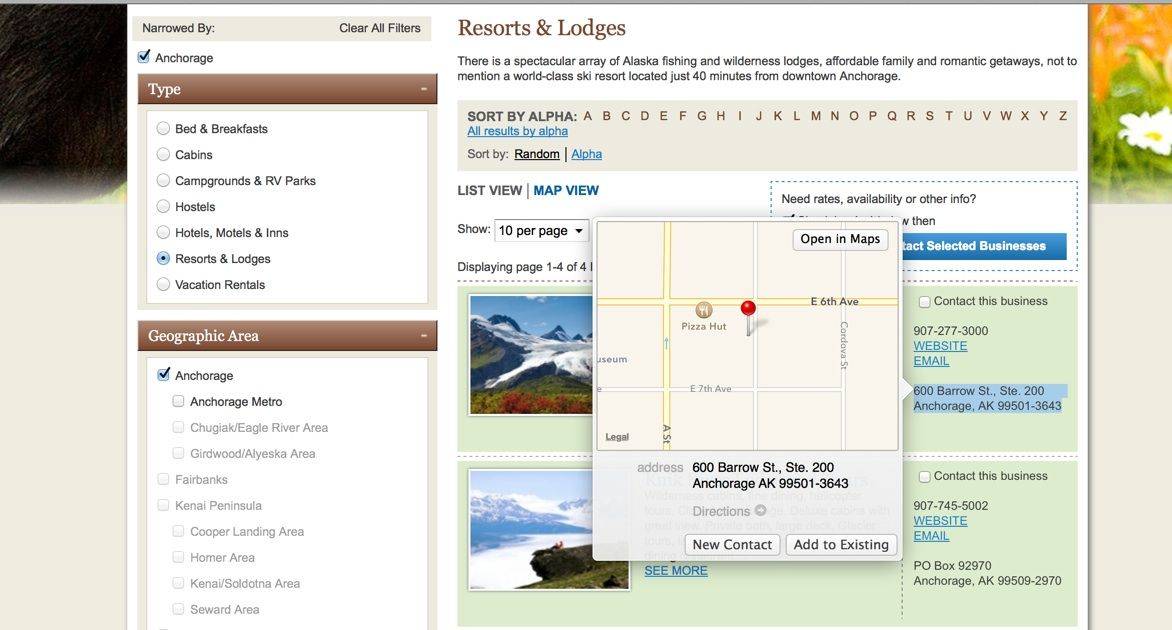 Maps in Safari