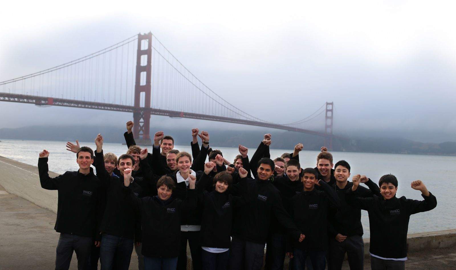 Some of last year's WWDC scholarship winners. (photo credit: Apple)