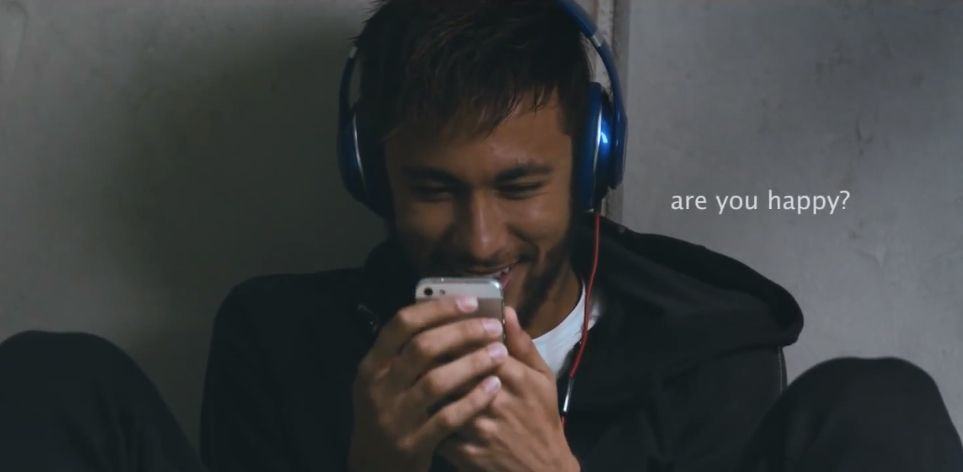 We had a brainwave after seeing the soccer star featured in the latest Beats by Dre ad. The Brazilian forward who plays in Barcelona has already acted as ambassador for his home country's pop music; why not for Apple? Photo courtesy Beats Electronics
