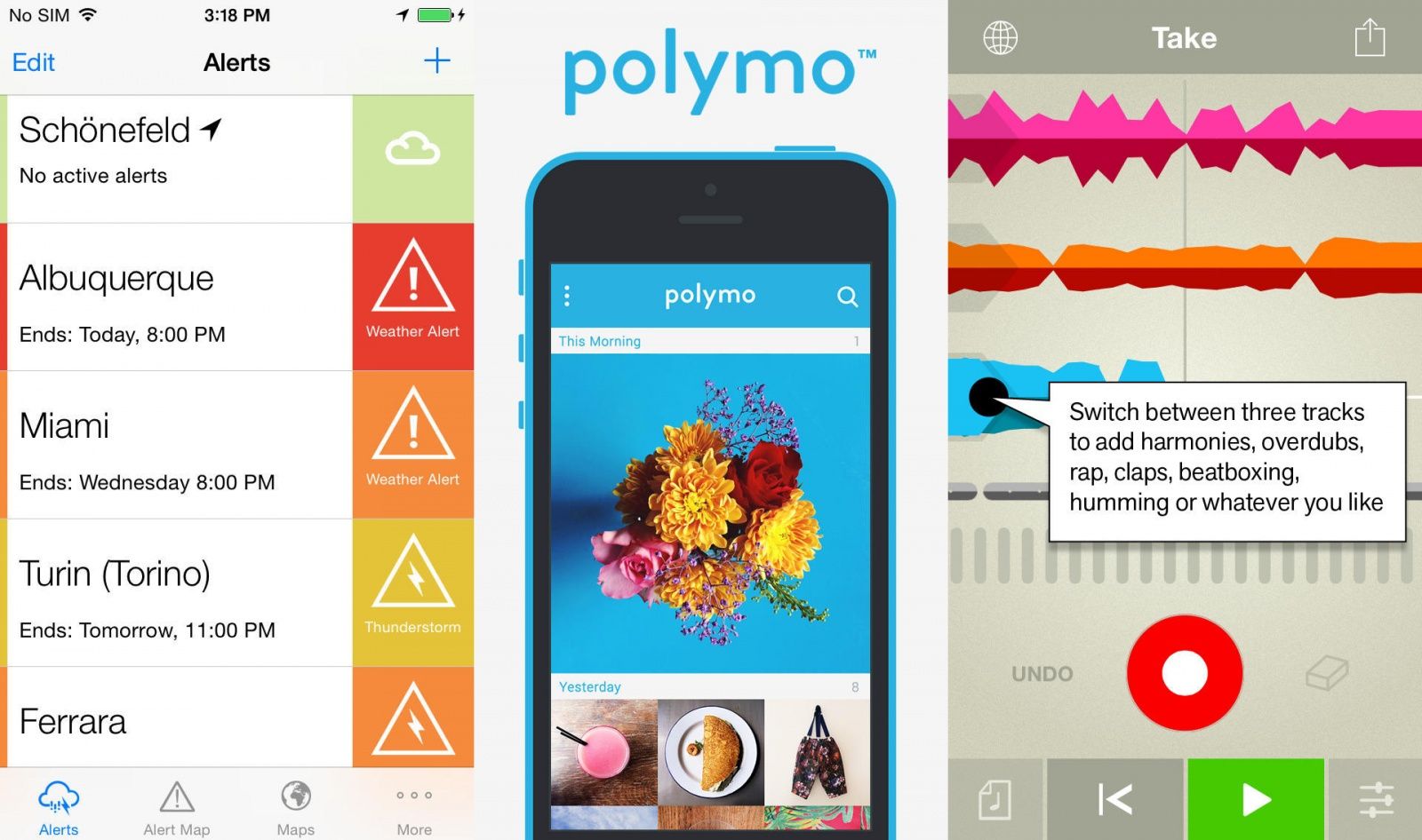 Whether you're watching the weather or making music, clipping notes or snapping photos, this week's selection of new and updated apps should have something for you.