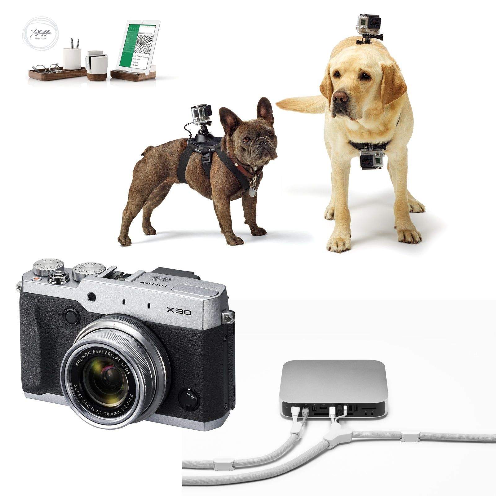 Cameras, cameras, cameras. German photographic trade show Photokina is just around the corner, and the big names are outing their latest models before the news pipes get completely clogged with the tangled hair and soap scum of new releases. So this week we have a bunch of cool new cameras and accessories, including a GoPro harness for your pooch, along with the usual mix of gadgets designed to make you want to part with your cash.