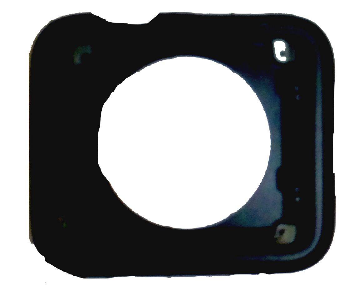 Is this the iWatch chassis? The round hole is reportedly for the sensor plate, which will be in contact with the skin. The chunk missing on the side is where the watch's crown will go.