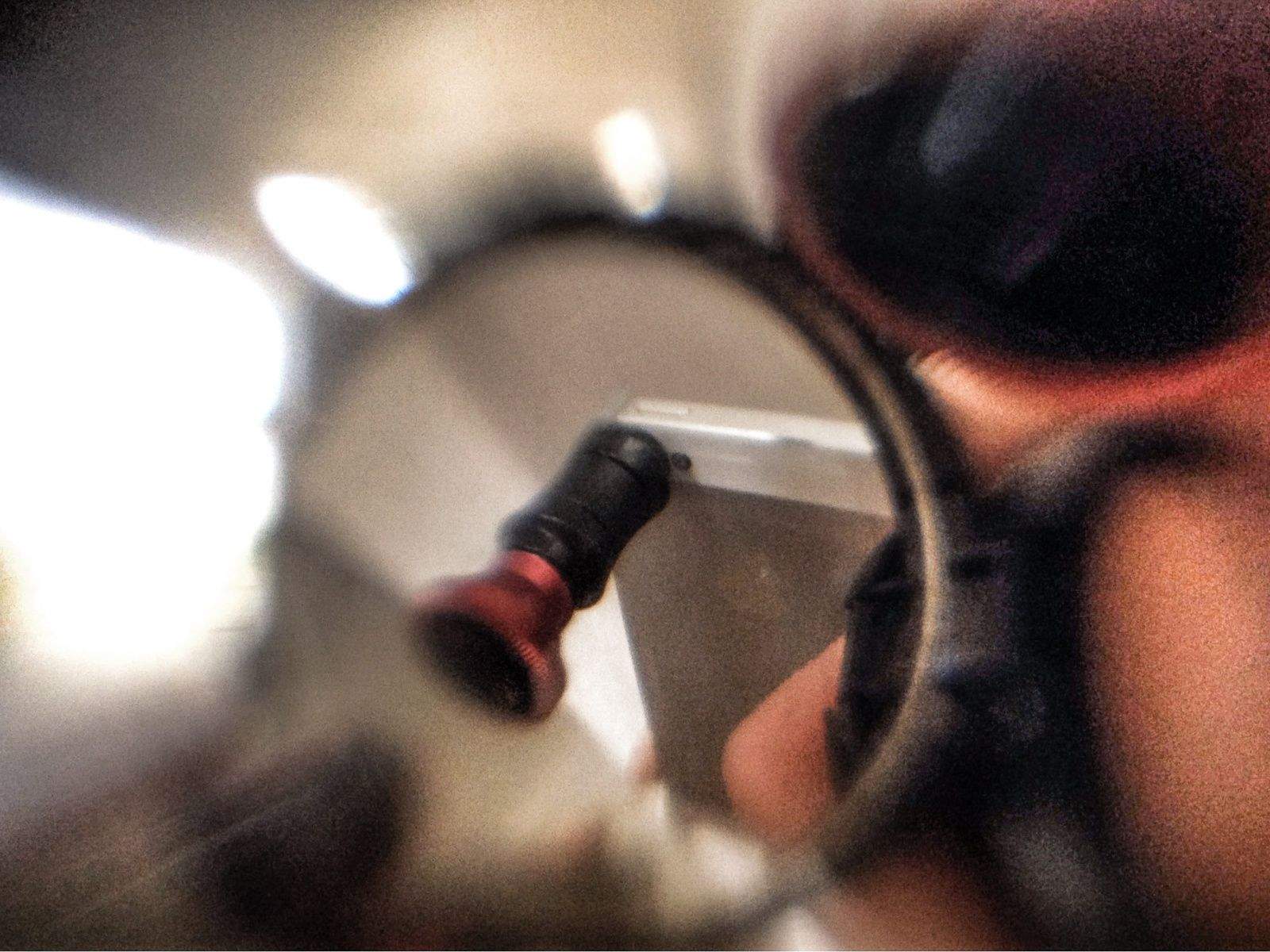 The lensbaby LM-10, shot through a fisheye lens and two mirrors.