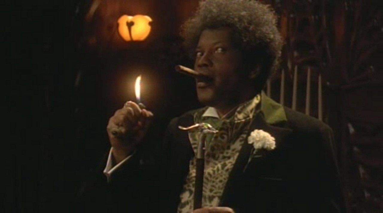 Stay completely still. Clarence Williams III's vision is based on movement, like a frog's. Photo: Savoy Pictures