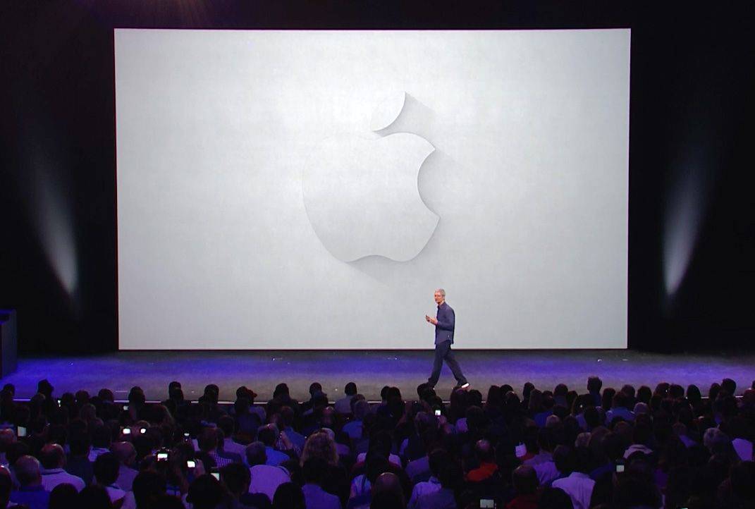 Tim Cook takes the stage  at Apple's Oct. 16 event. in Cupertino, California. Photo: Apple