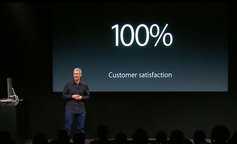 Tim Cook gets ready to show off some new Apple products at the iPad Air 2 event. Photo: Apple