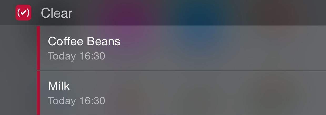 Clear from Realmac Software has become one of the most adored to-do apps for iOS, but it's no longer just a list-maker. Thanks to support for reminders and its excellent widget, you can finally add important tasks and get alerts when they are due, ensuring you never forget that bottle of milk on the way home, or that important report that's due tomorrow morning.

Get CLear for iOS now for $4.99.
