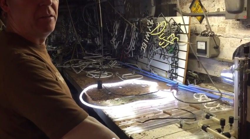 A neon Apple sign being created! Screenshot: Cult of Mac