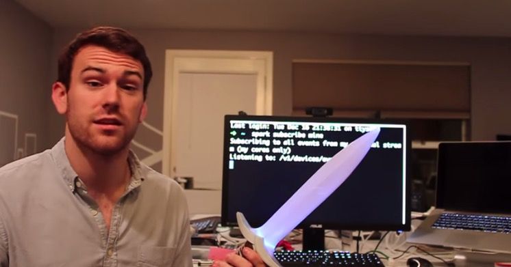 This glow-in-the-dark sword can vanquish any unsecured WiFi access point. Photo: Cult of Mac