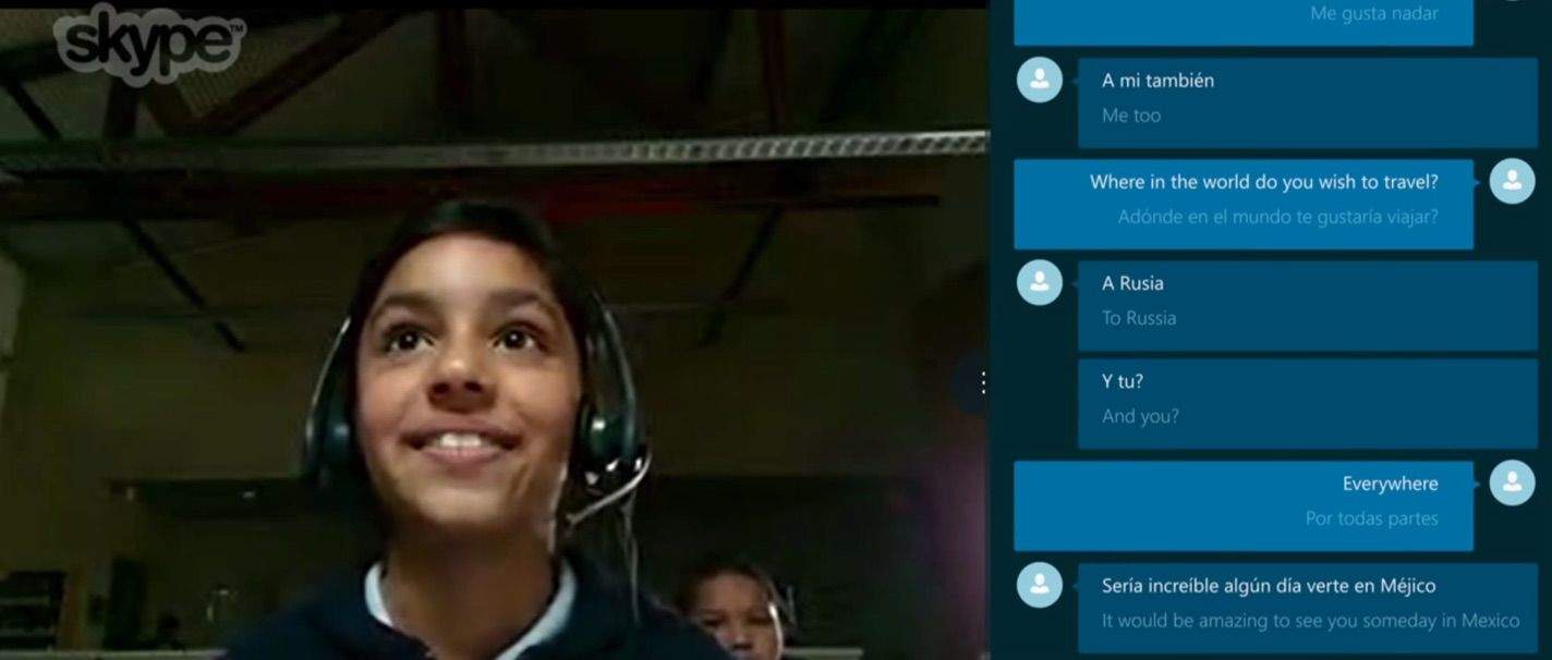 Even school kids can see the potential. Photo: Skype/Microsoft