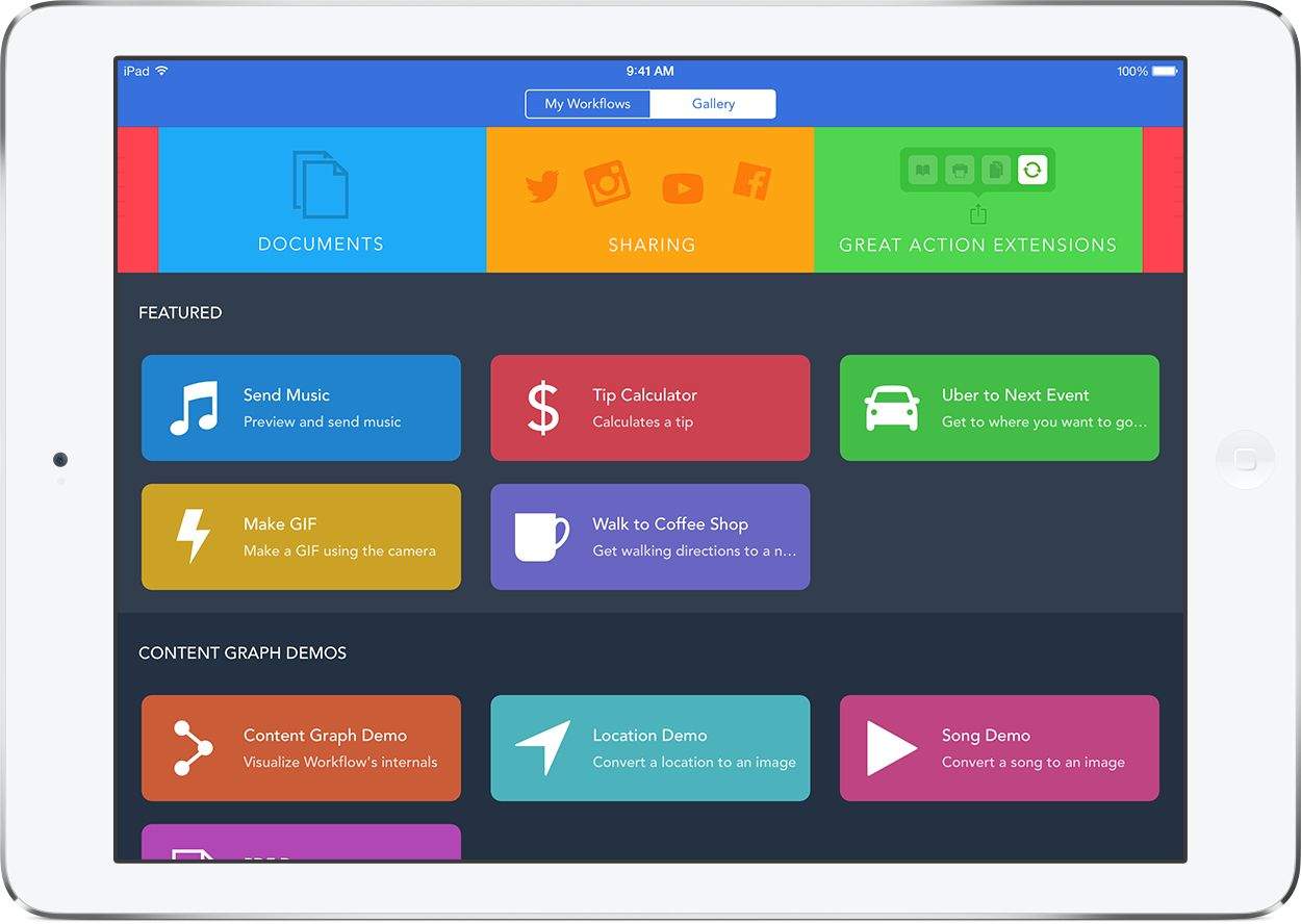 Workflow is now an Apple app.