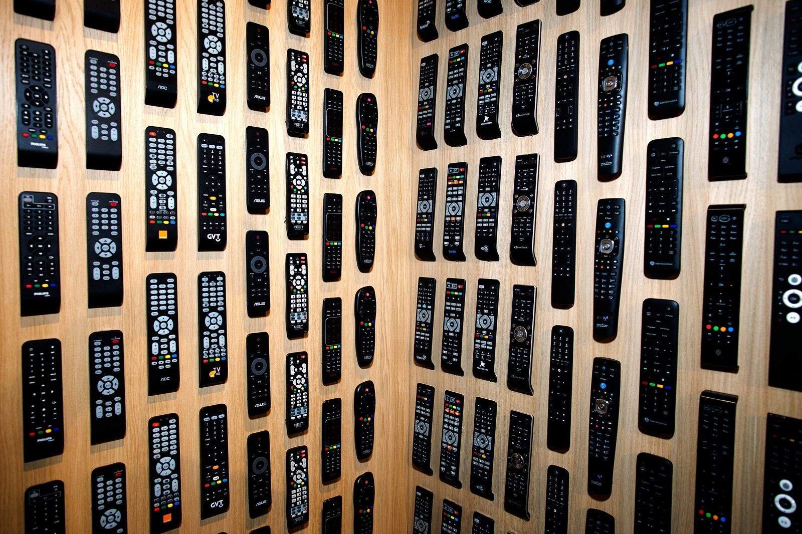 Wall of Philips remotes. Photo: Jim Merithew/Cult of Mac