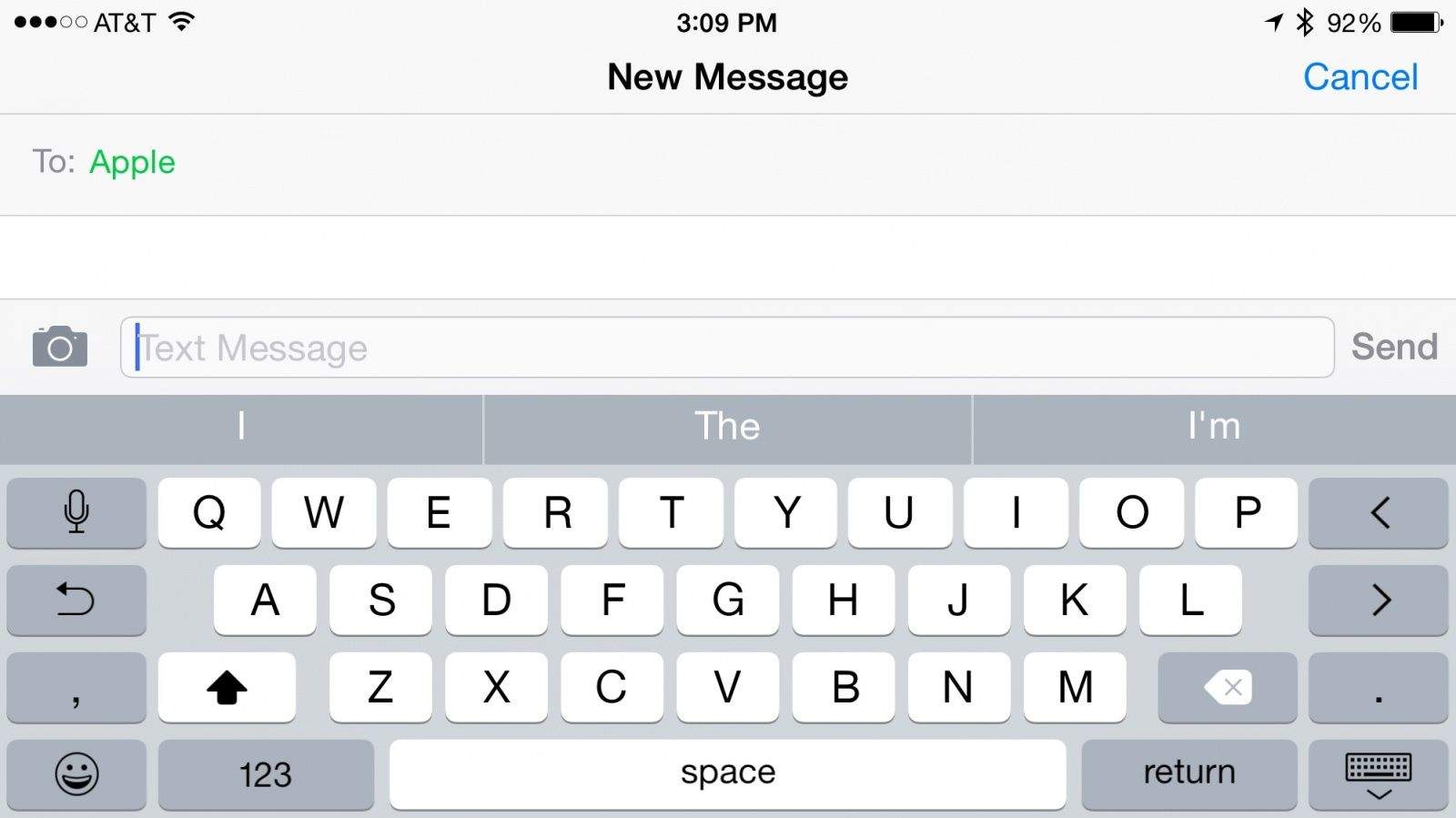 With predictive text enabled. Photo: Rob LeFebvre/Cult of Mac
