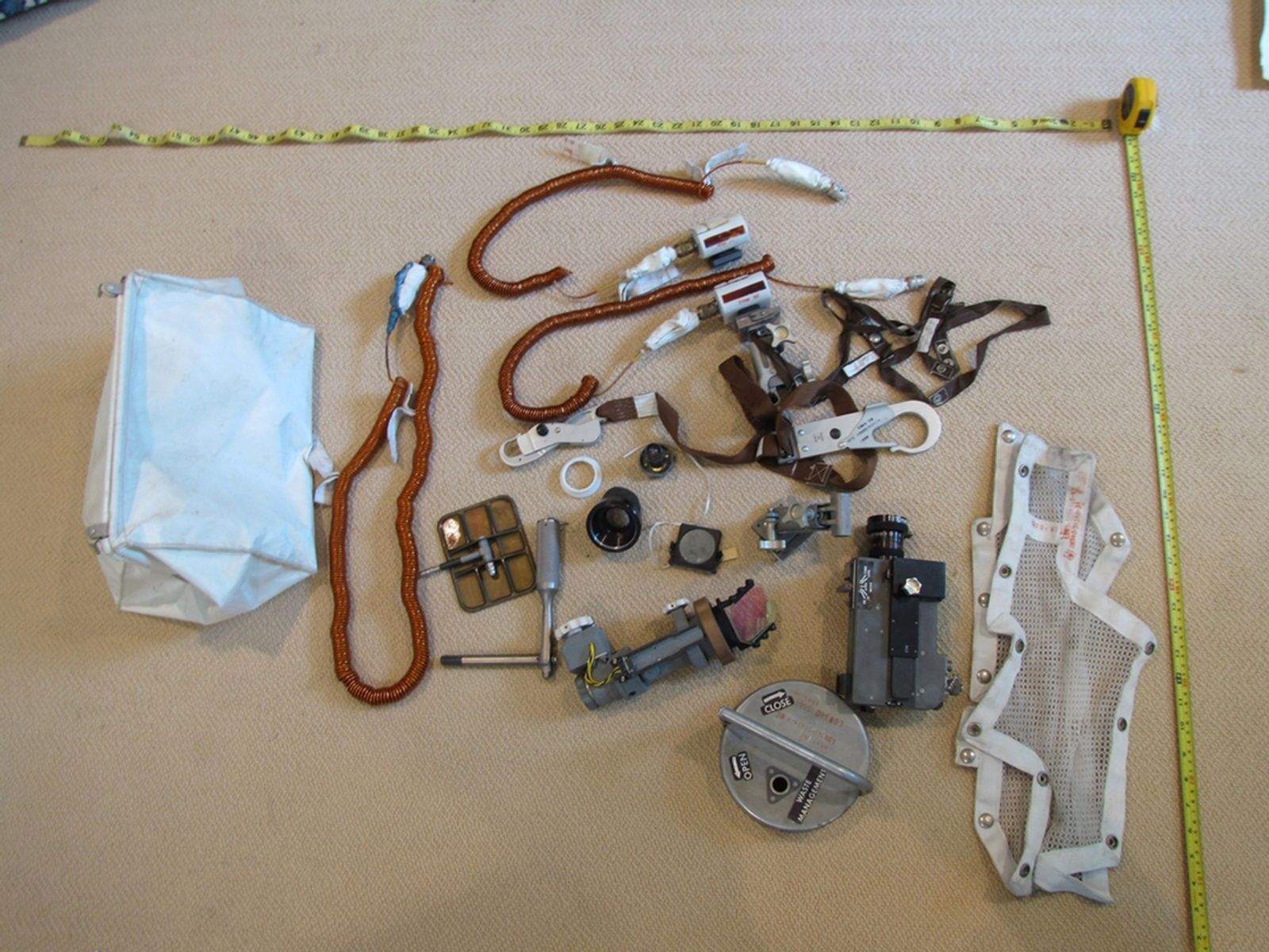 A bag of forgotten moon mission artifacts was found in a closet in Neil Armstrong's home. Carol Armstrong photo: Smithsonian National Air and Space Museum